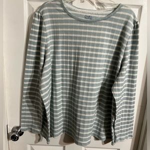 Long sleeved ladies plus size top.